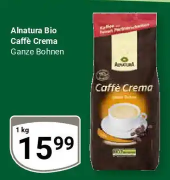 Globus Alnatura Bio Caffè Crema Ganze Bohnen Angebot