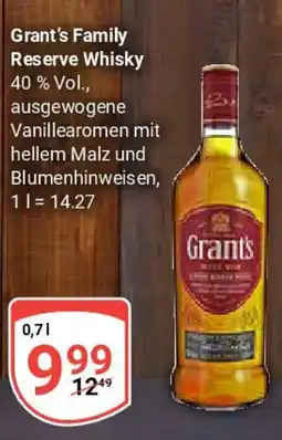 Globus Grant's Family Reserve Whisky Angebot