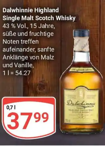 Globus Dalwhinnie Highland Single Malt Scotch Whisky Angebot