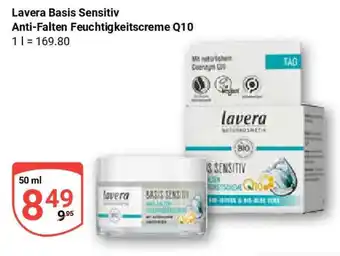 Globus Lavera Basis Sensitiv Anti-Falten Feuchtigkeitscreme Q10 Angebot