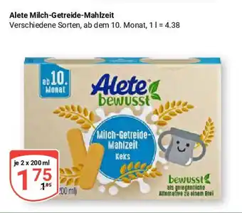 Globus Alete Milch-Getreide-Mahlzeit Angebot