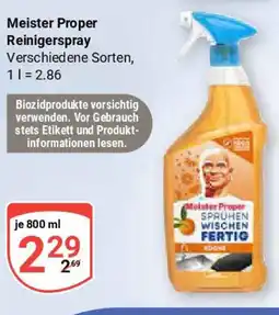 Globus Meister Proper Reinigerspray Angebot