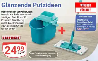 Globus LEIFHEIT Bodenwischer-Set PowerClean Angebot