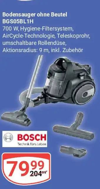 Globus BOSCH Bodensauger ohne Beutel BGS05BL1H Angebot