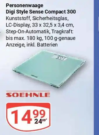 Globus SOEHNLE Personenwaage Digi Style Sense Compact 300 Angebot