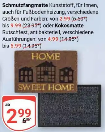 Globus Schmutzfangmatte SWEET HOME Angebot