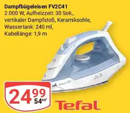 Globus Tefal Dampfbügeleisen FV2C41 Angebot