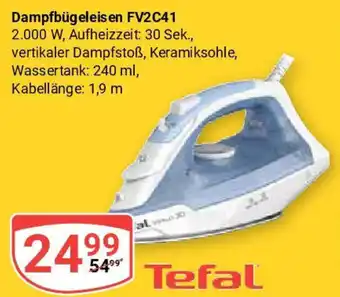 Globus Tefal Dampfbügeleisen FV2C41 Angebot