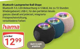 Globus hama Bluetooth-Lautsprecher Ball Shape Angebot