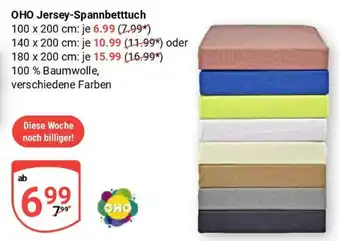 Globus OHO Jersey-Spannbetttuch Angebot