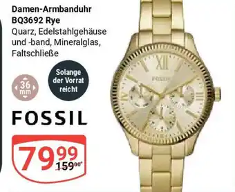 Globus FOSSIL Damen-Armbanduhr BQ3692 Rye Angebot