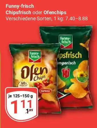 Globus Funny-frisch Chipsfrisch oder Ofenchips Angebot