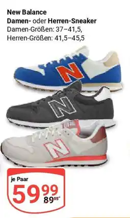 Globus New Balance Damen- oder Herren-Sneaker Angebot