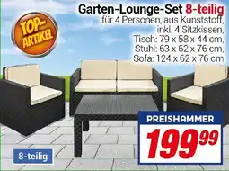 CENTERSHOP Garten-Lounge-Set 8-teilig Angebot