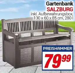 CENTERSHOP Gartenbank Gartenbank SALZBURG inkl. Aufbewahrungsbox, 130 x 60 x 85 cm, 280 | Angebot