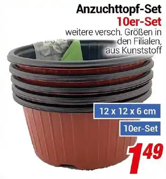 CENTERSHOP Anzuchttopf-Set 10er-Set Angebot