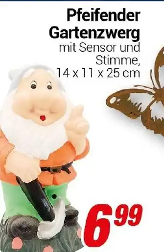 CENTERSHOP Pfeifender Gartenzwerg Angebot