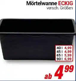 CENTERSHOP Mörtelwanne ECKIG Angebot