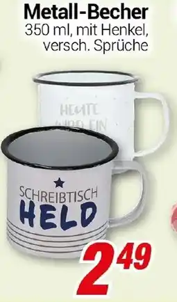 CENTERSHOP Metall-Becher Angebot