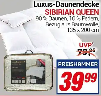 CENTERSHOP Luxus-Daunendecke SIBIRIAN QUEEN Angebot