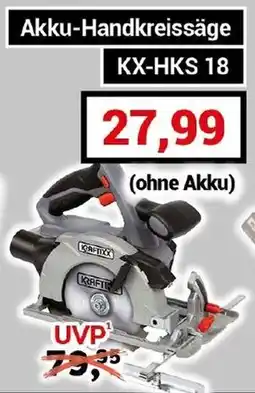 CENTERSHOP Akku-Handkreissäge KX-HKS 18 Angebot