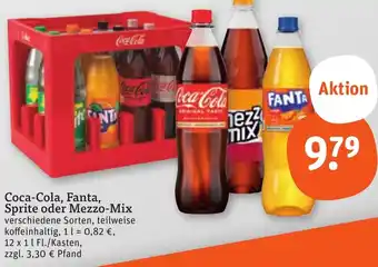 tegut Coca-Cola, Fanta, Sprite oder Mezzo-Mix Angebot