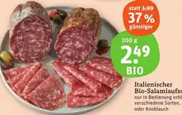 tegut Italienischer Bio-Salamiaufschnitt Angebot