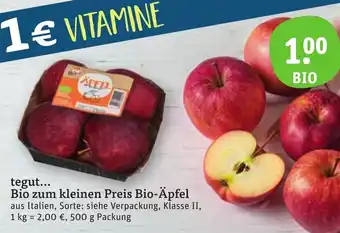 tegut Bio zum kleinen Preis Bio-Äpfel Angebot