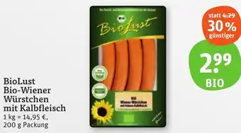 tegut BioLust Bio-Wiener Würstchen mit Kalbfleisch Angebot