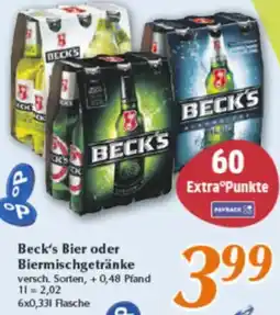 inkoop Beck's Bier oder Biermischgetränke Angebot