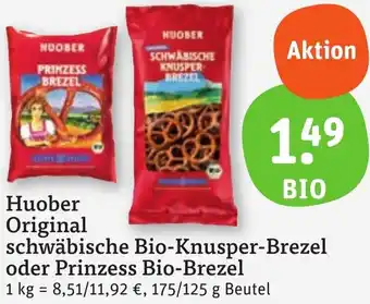 tegut Huober Original schwäbische Bio-Knusper-Brezel oder Prinzess Bio-Brezel Angebot