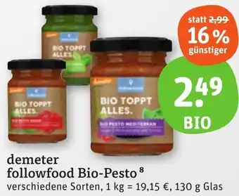 tegut demeter followfood Bio-Pesto Angebot