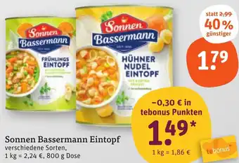 tegut Sonnen Bassermann Eintopf Angebot