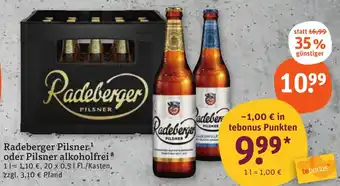 tegut Radeberger Pilsner oder Pilsner alkoholfrei Angebot