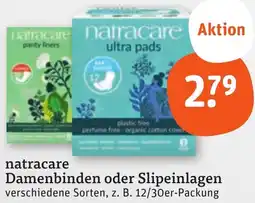 tegut natracare Damenbinden oder Slipeinlagen Angebot