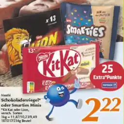 inkoop Nestlé Schokoladenriegel oder Smarties Minis Angebot