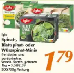 inkoop Iglo Spinat, Blattspinat oder Würzspinat-Minis Angebot