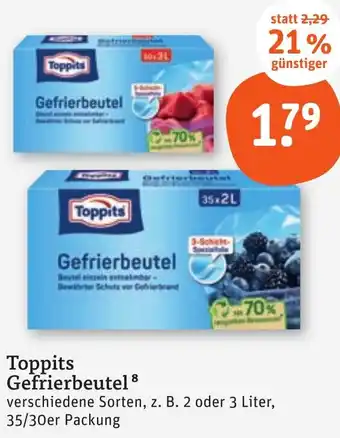 tegut Toppits Gefrierbeutel Angebot
