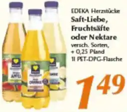 inkoop EDEKA Herzstücke Saft-Liebe, Fruchtsäfte oder Nektare Angebot