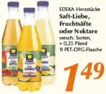 inkoop EDEKA Herzstücke Saft-Liebe, Fruchtsäfte oder Nektare Angebot