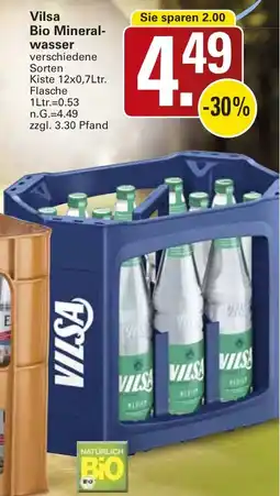 WEZ Vilsa Bio Mineralwasser Angebot