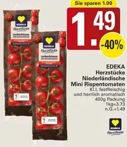 WEZ EDEKA Herzstücke Niederländische Mini Rispentomaten Angebot