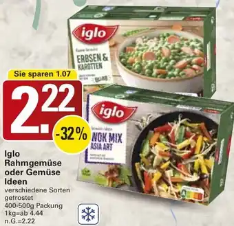 WEZ Iglo Rahmgemüse oder Gemüse Ideen Angebot