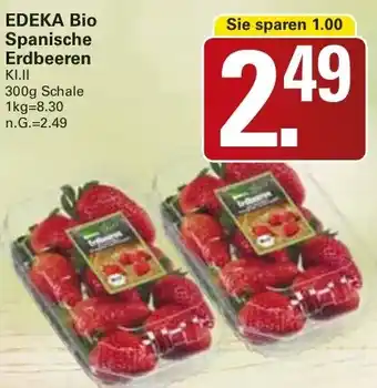 WEZ EDEKA Bio Spanische Erdbeeren Angebot