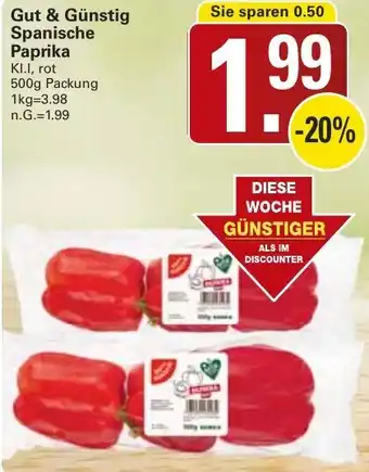 WEZ Gut & Günstig Spanische Paprika Angebot