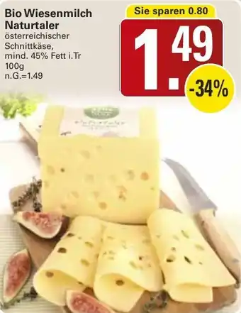 WEZ Bio Wiesenmilch Naturtaler Angebot