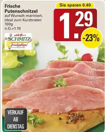 WEZ Frische Putenschnitzel Angebot