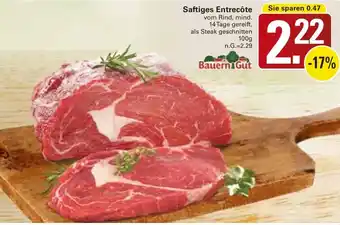 WEZ Bauern Gut Saftiges Entrecôte Angebot