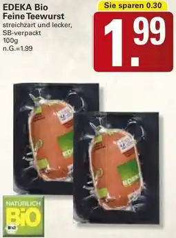 WEZ EDEKA Bio Feine Teewurst Angebot