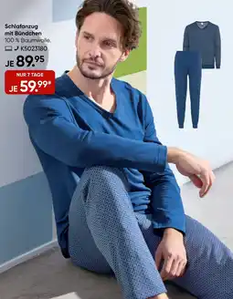 Galeria Schlafanzug mit Bündchen Angebot